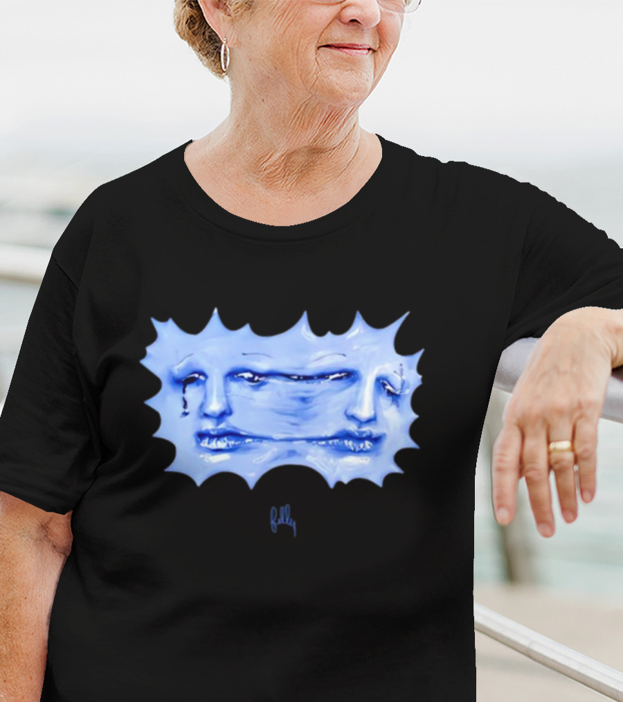 Felly Sun Liquid Blue Faces T-Shirt