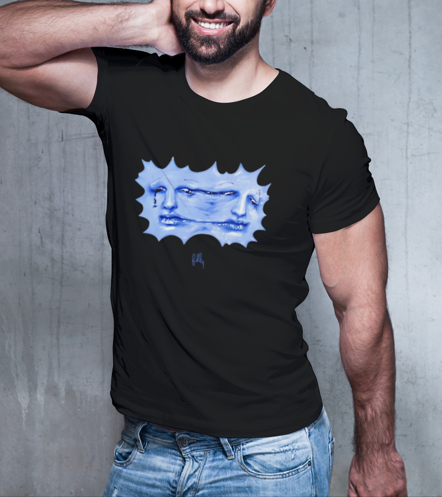 Felly Sun Liquid Blue Faces T-Shirt