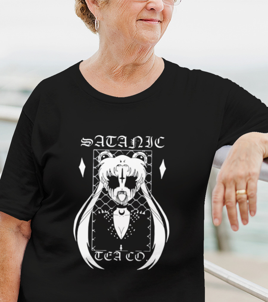 Satanic Tea Co Black Metal Sailor Moon T-Shirt