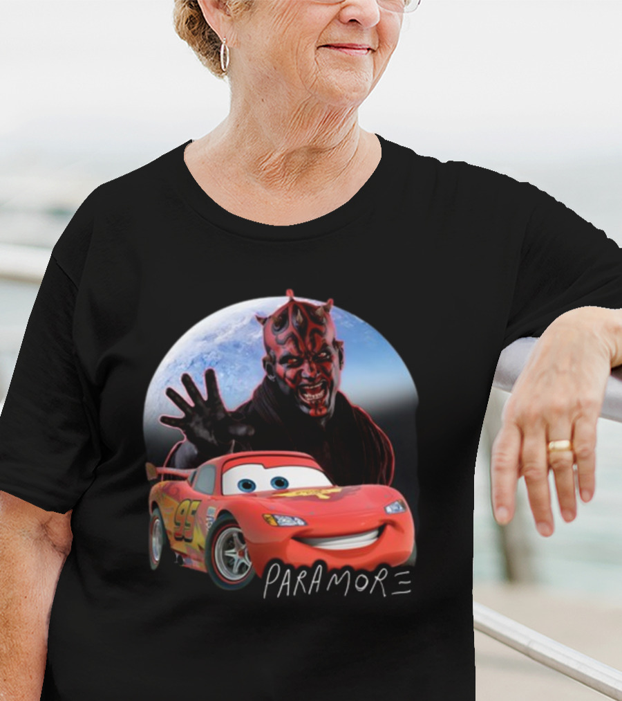 Paramore Let Your Heart Win Lightning McQueen Darth Maul Crossover T-Shirt