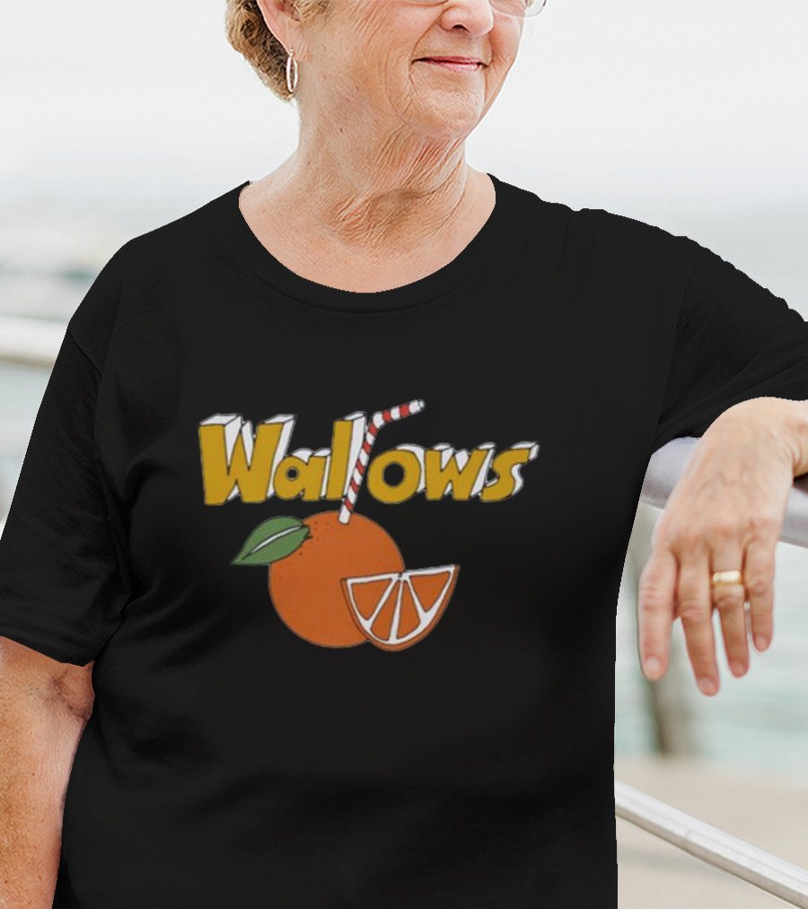 Wallows Orange Juice Stripe Straw T-Shirt