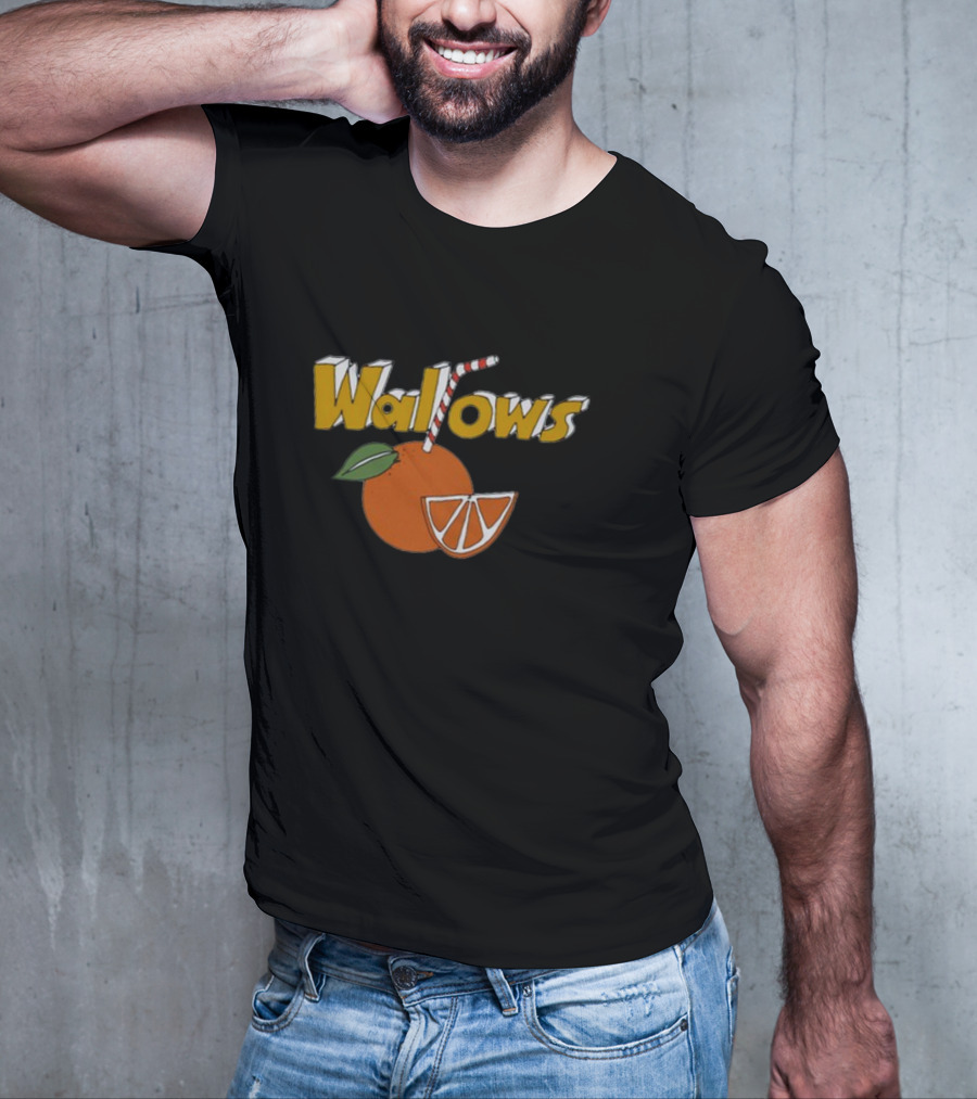 Wallows Orange Juice Stripe Straw T-Shirt