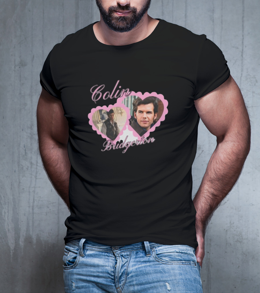 Colin Bridgerton Romantic Heart Portraits T-Shirt