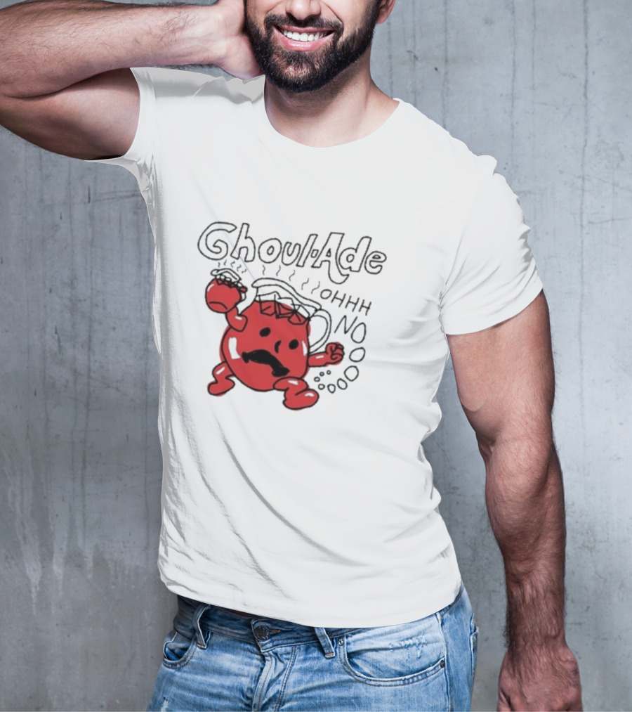 Ghoul-Ade Ohhh No Monster Juice Pitcher Panic Retro Scream T-Shirt