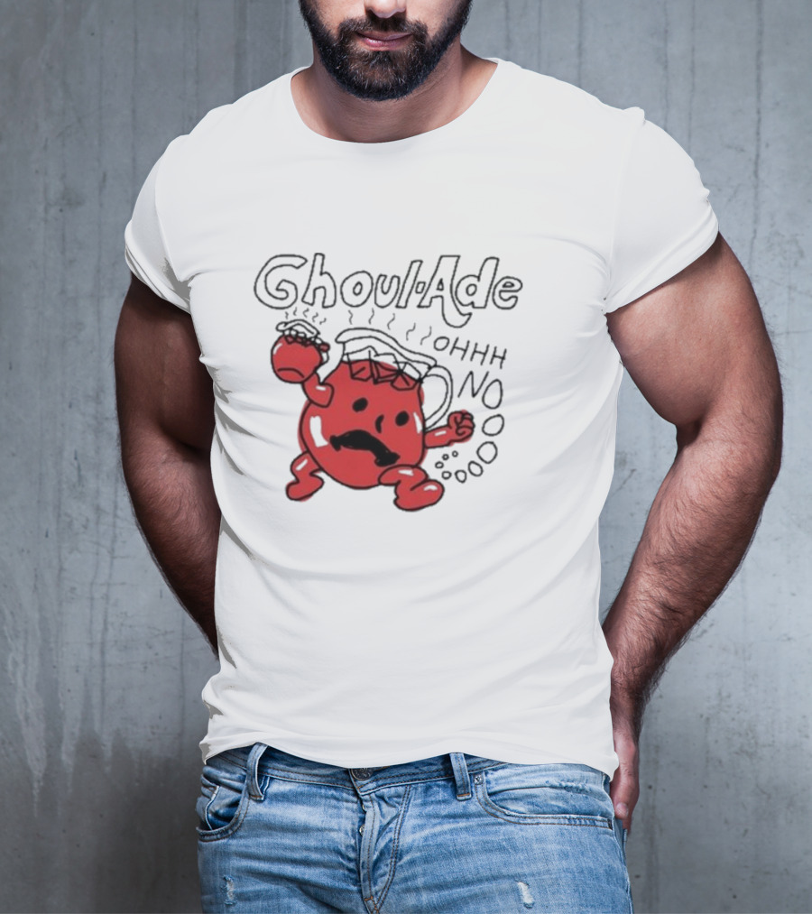 Ghoul-Ade Ohhh No Monster Juice Pitcher Panic Retro Scream T-Shirt