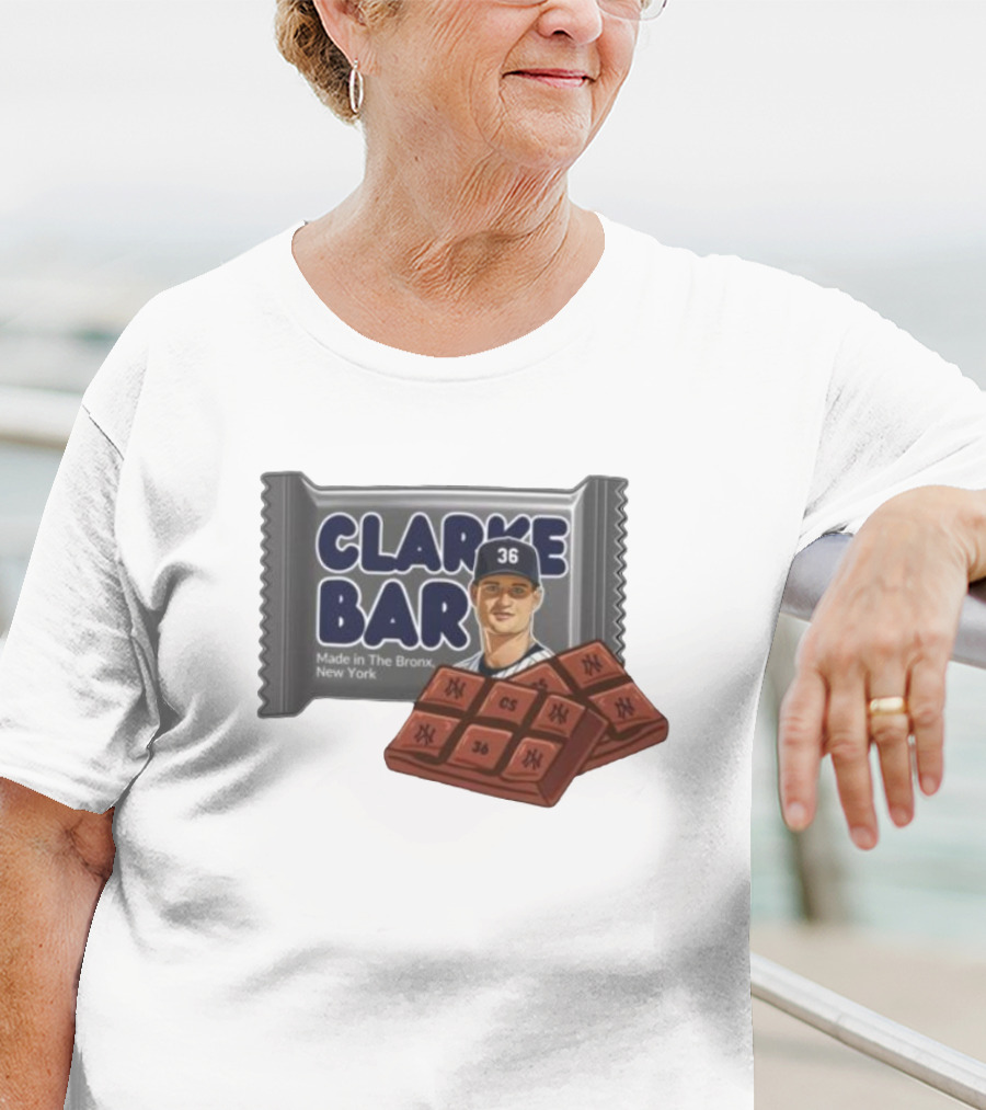 Clarke Bar Made In The Bronx New York Chocolate Baseball 36 Yankees CS T-Shirt