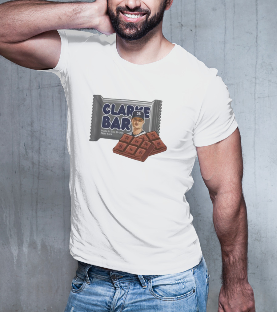 Clarke Bar Made In The Bronx New York Chocolate Baseball 36 Yankees CS T-Shirt
