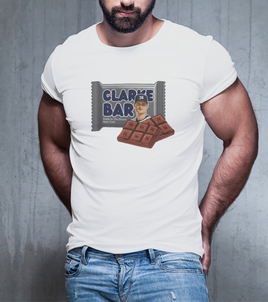 Clarke Bar Made In The Bronx New York Chocolate Baseball 36 Yankees CS T-Shirt