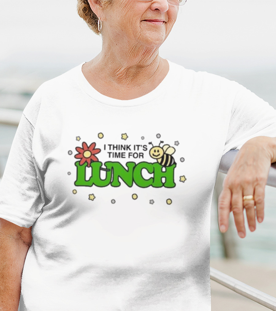 Cody’s Run Club I Think It’s Time For Lunch With Bee And Flower Motif T-Shirt