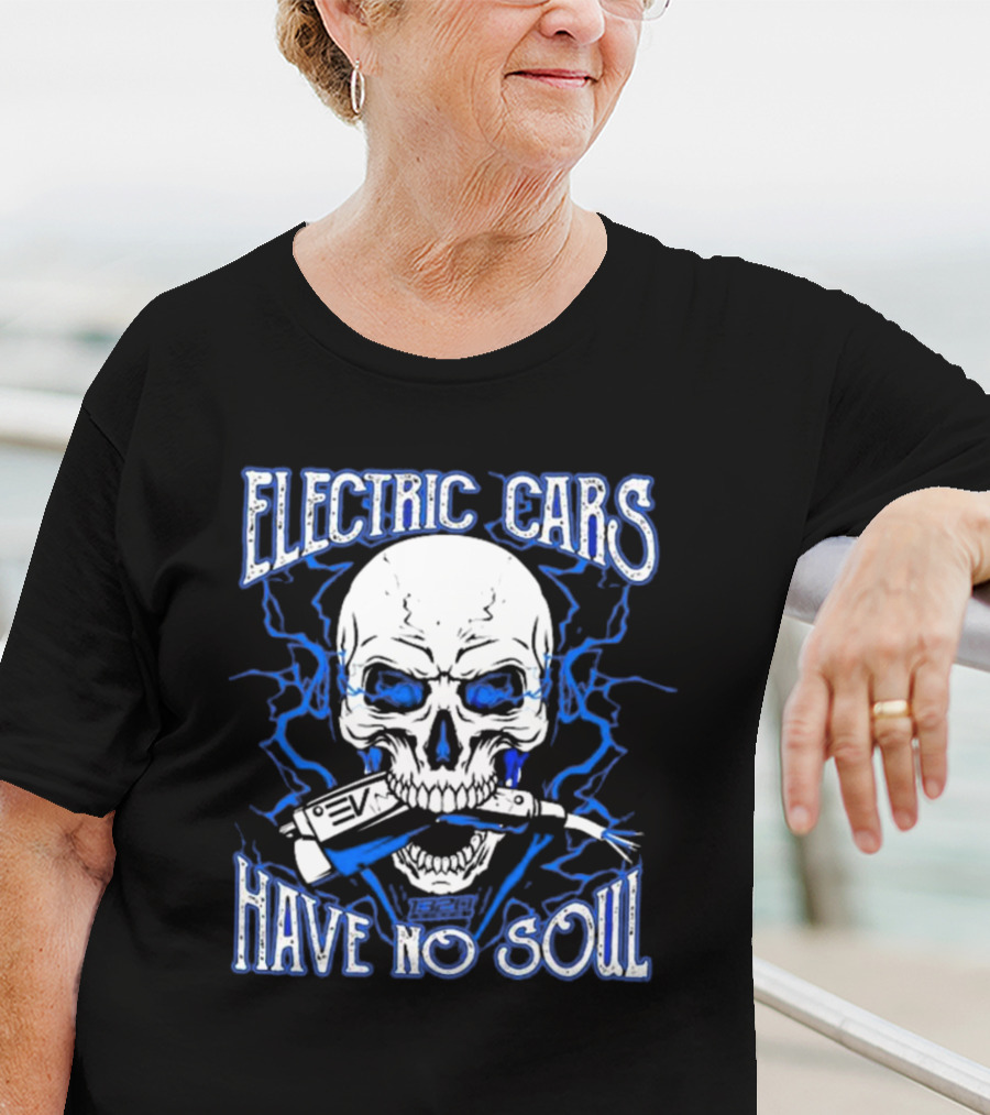 1320VIDEO Electric Cars Have No Soul Skull With EV Charger 2.0 T-Shirt
