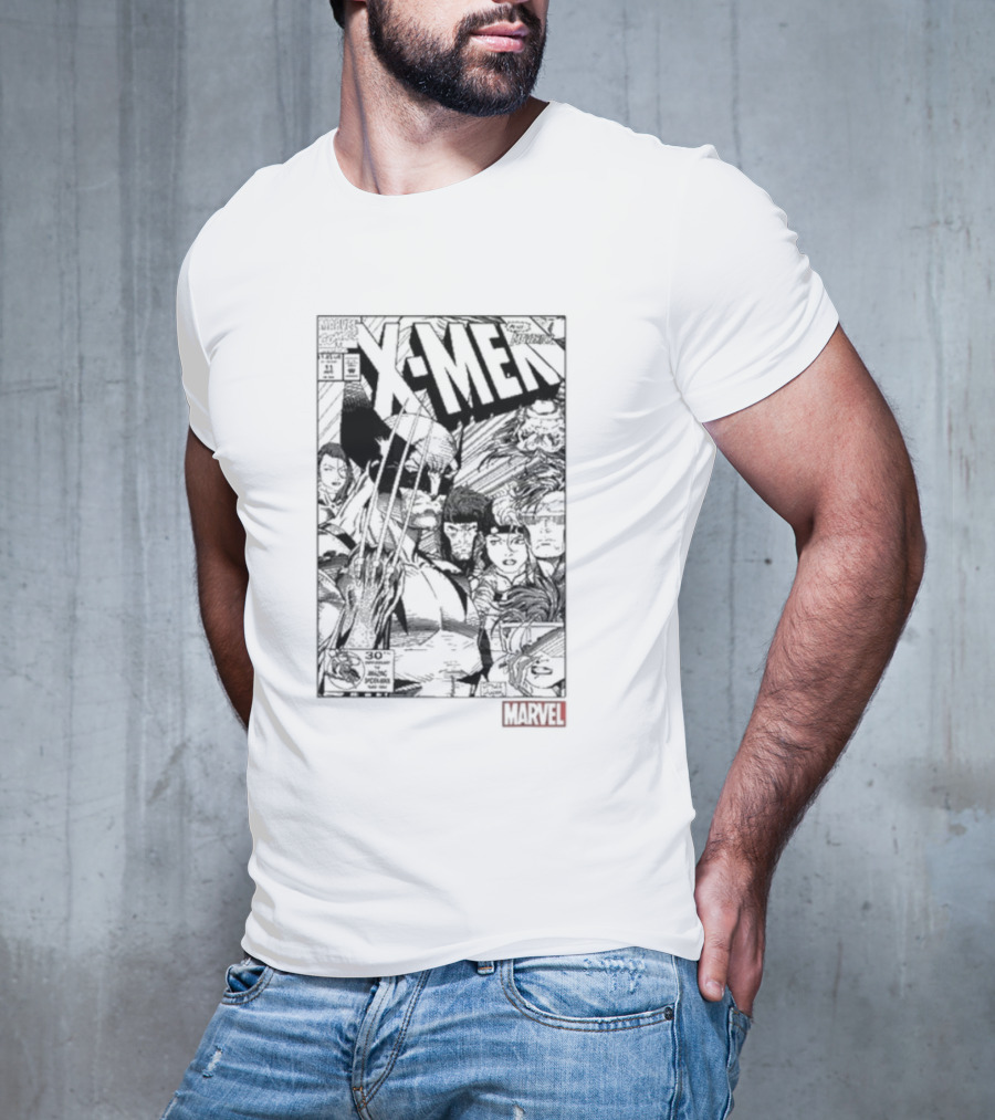 Classic Marvel Comic X-Men Wolverine Team Cover T-Shirt