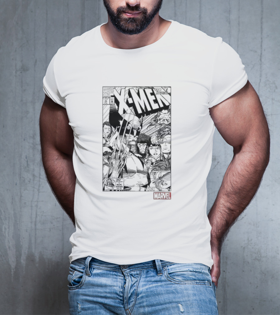 Classic Marvel Comic X-Men Wolverine Team Cover T-Shirt