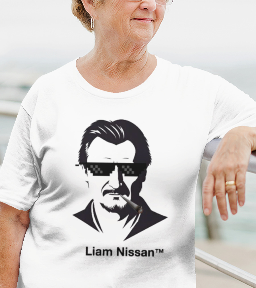 Liam Nissan Smoking Thug Life Sunglasses Mockup T-Shirt