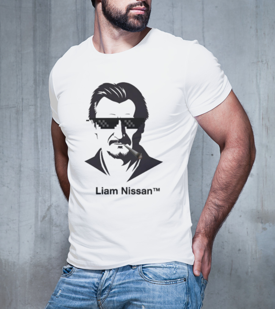 Liam Nissan Smoking Thug Life Sunglasses Mockup T-Shirt