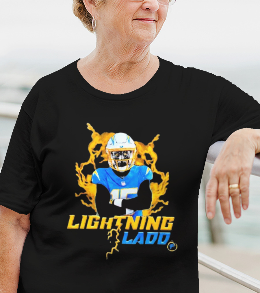 Lightning Ladd Bold Blue Football Power Charge T-Shirt