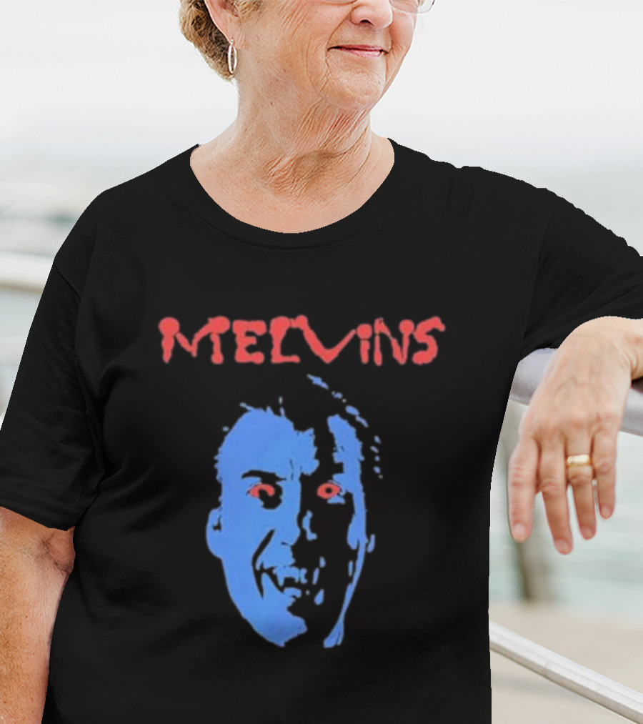 Melvins Christopher Iconic Blue Face With Red Eyes T-Shirt