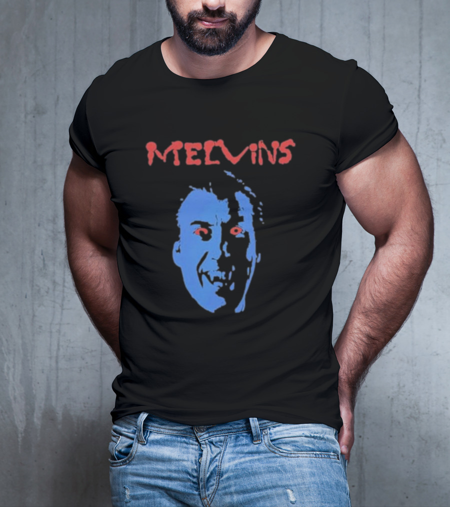 Melvins Christopher Iconic Blue Face With Red Eyes T-Shirt