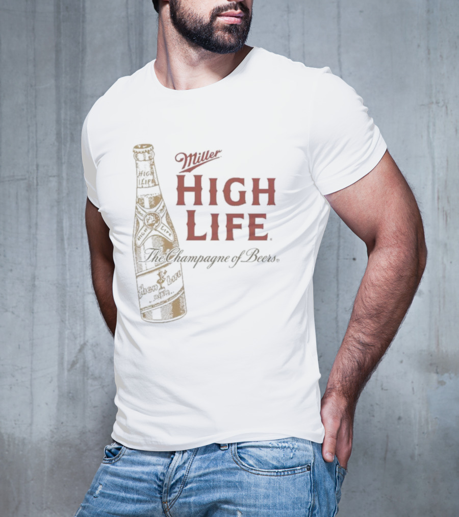 Miller High Life The Champagne Of Beers Vintage Bottle T-Shirt
