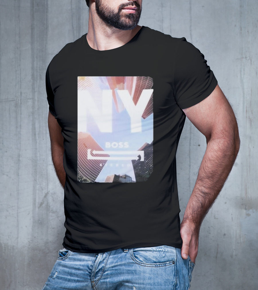 NY Boss Stereo Skyscraper Cityscape T-Shirt