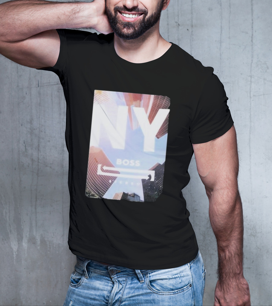 NY Boss Stereo Skyscraper Cityscape T-Shirt