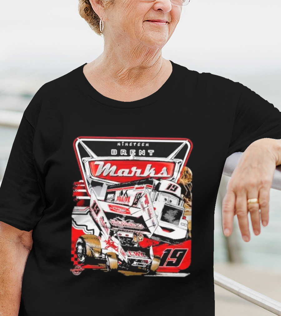 Nineteen Brent Marks Racing Car 19 Motorsport T-Shirt