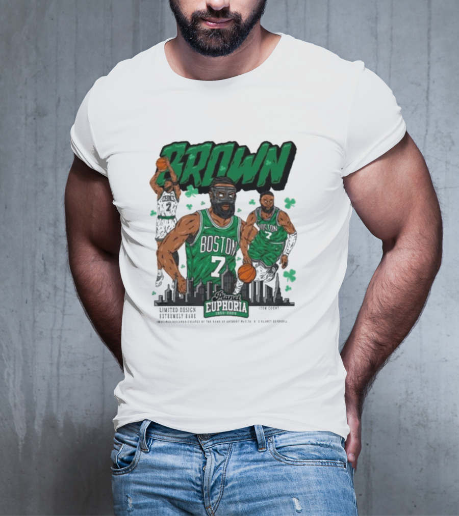 Boston Celtics Jaylen Brown Exclusive Basketball Planet Euphoria T-Shirt
