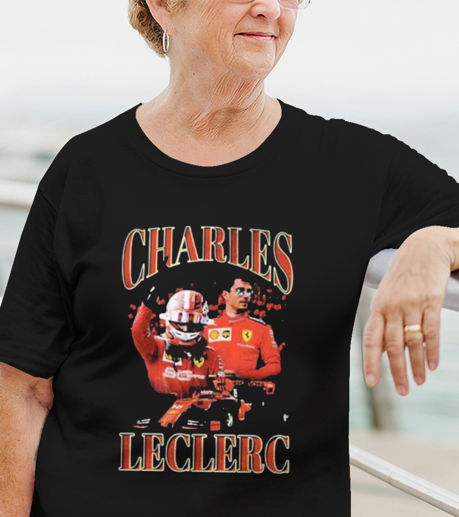 Charles Leclerc Ferrari Racing Team Driver F1 Legend T-Shirt