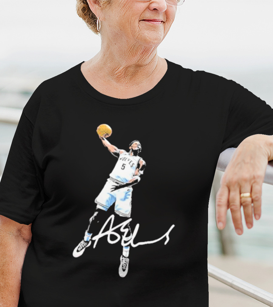 Anthony Edwards Wolves Ae Basketball Dunk Signature T-Shirt