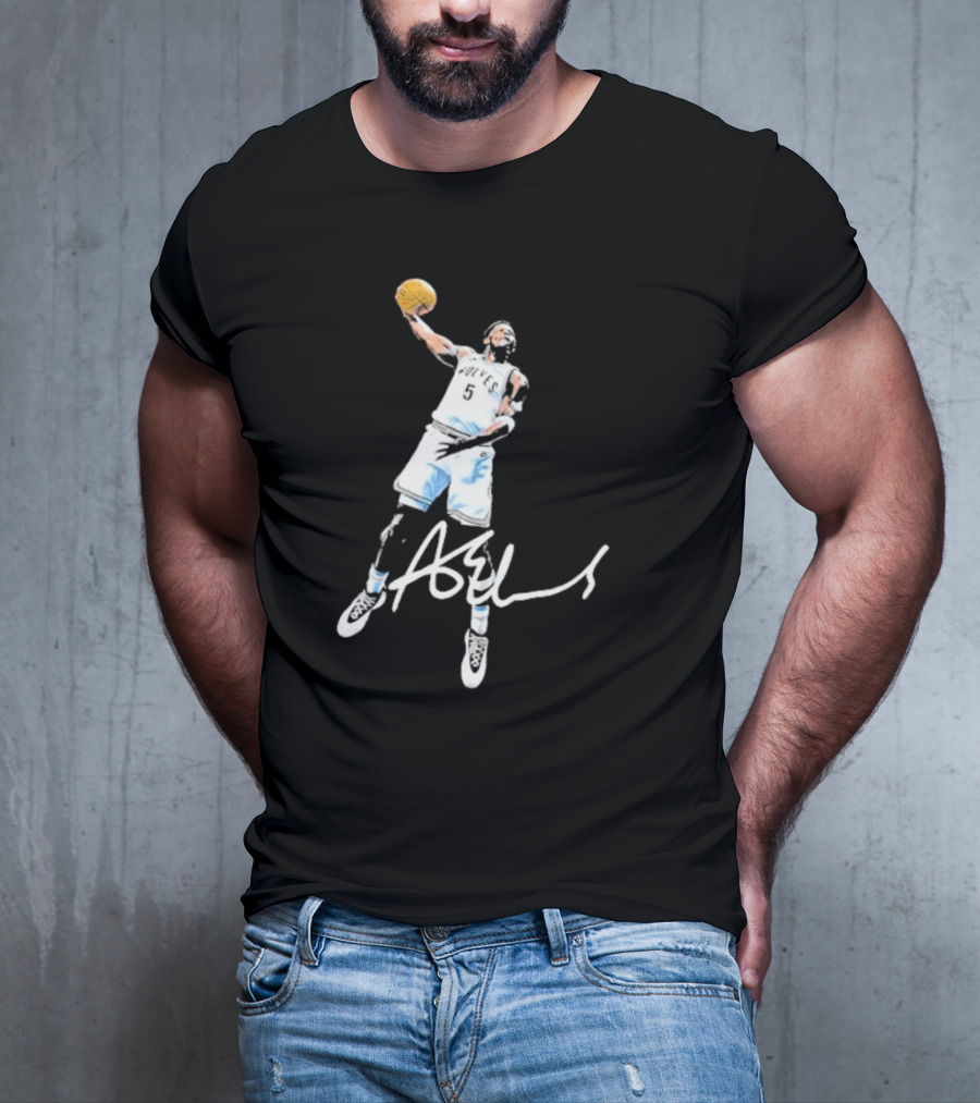 Anthony Edwards Wolves Ae Basketball Dunk Signature T-Shirt