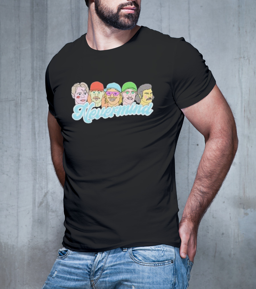 Nevermind Between You And Me Illustrated Faces T-Shirt