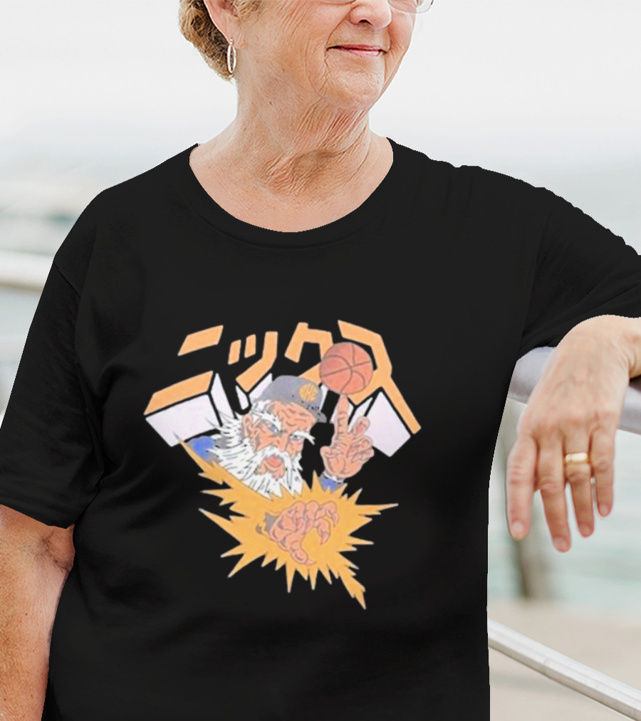 Big Knick Energy Anime Knicks Wizard Basketball Wizardry In Japanese T-Shirt
