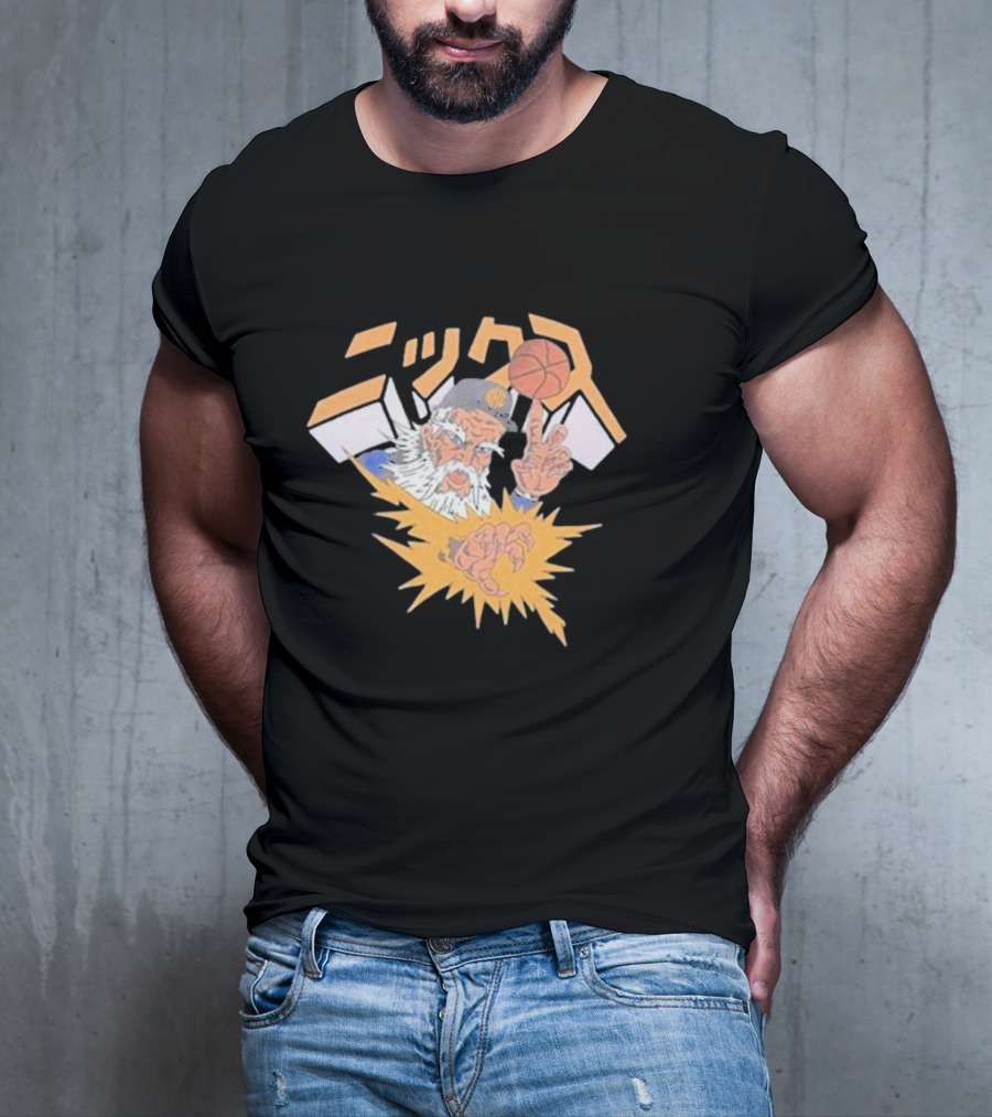 Big Knick Energy Anime Knicks Wizard Basketball Wizardry In Japanese T-Shirt