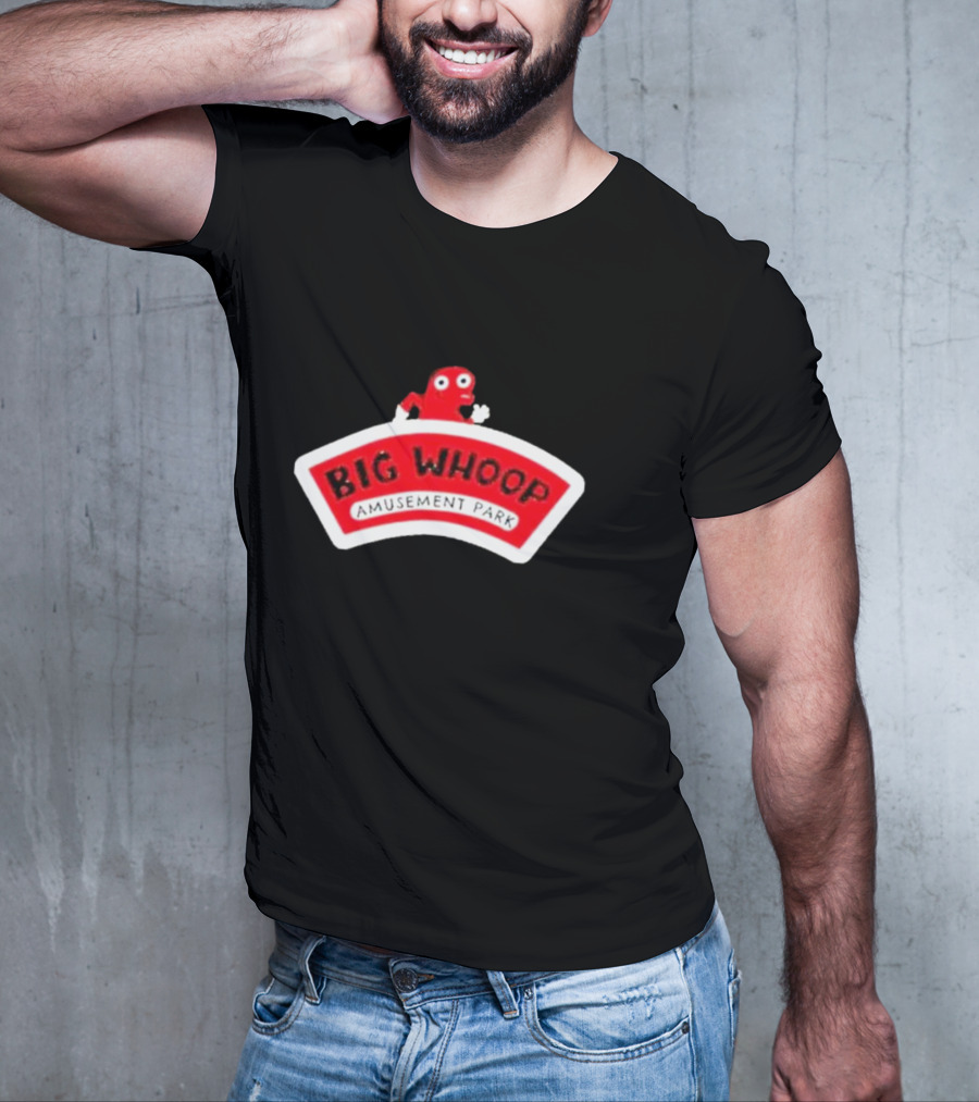 Big Whoop Amusement Park Red Mascot T-Shirt