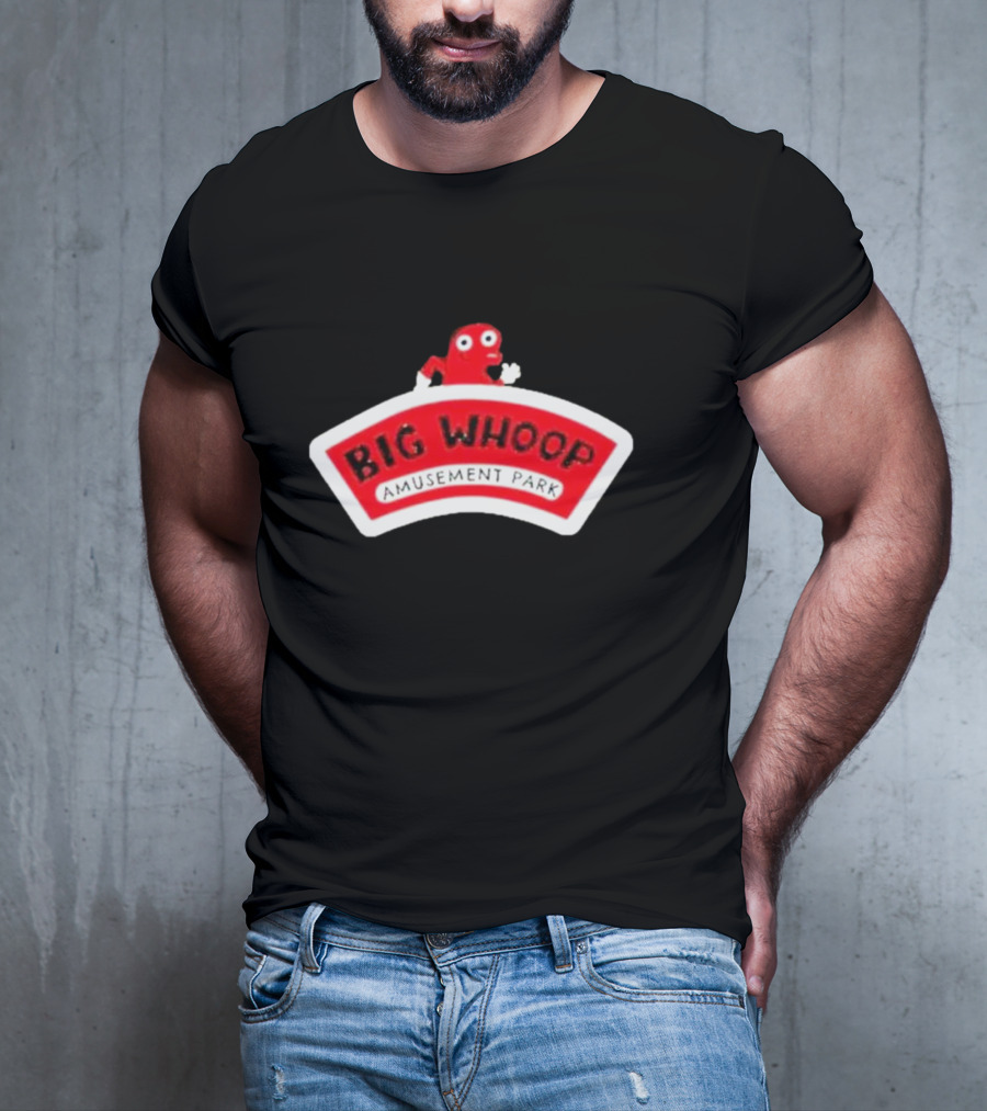 Big Whoop Amusement Park Red Mascot T-Shirt