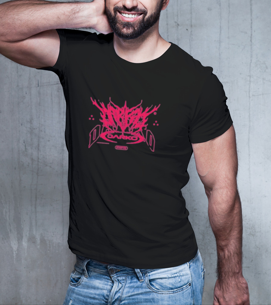 Darko Starfire Brutal Logo Art With Fiery Abstract Typography T-Shirt