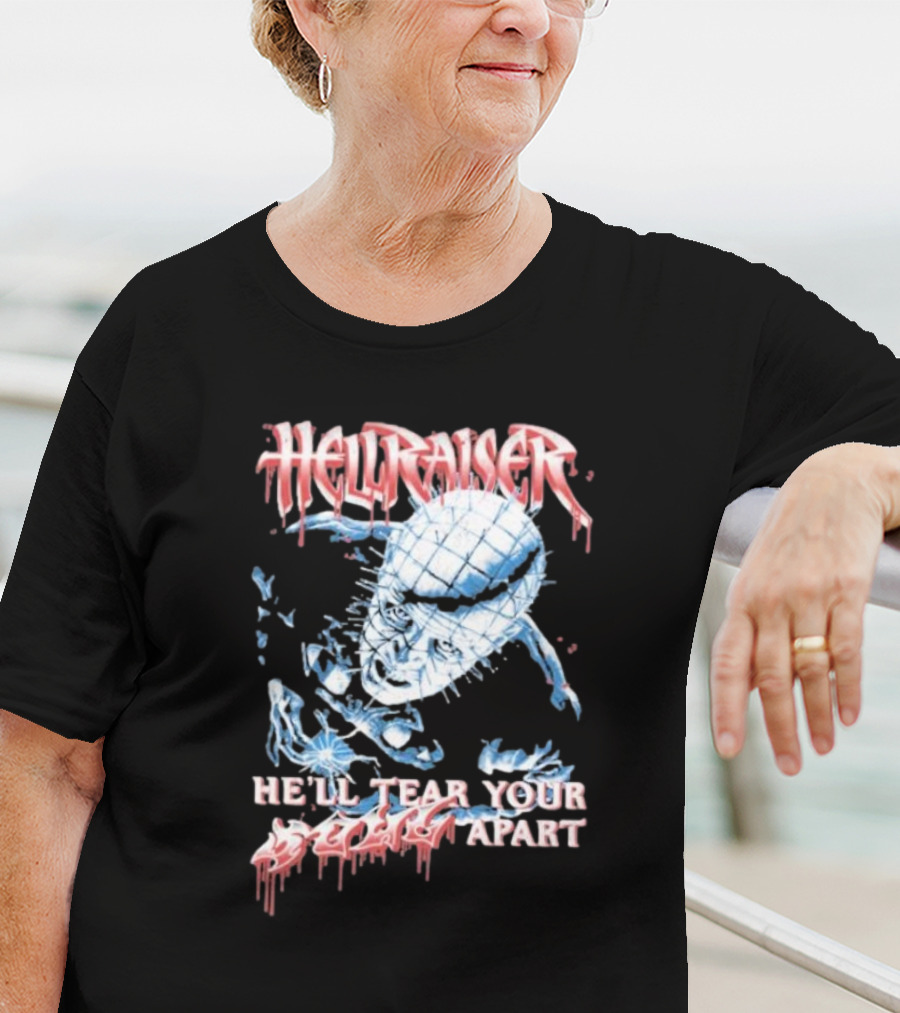 Hellraiser He'll Tear Your Soul Apart Pinhead Horror T-Shirt