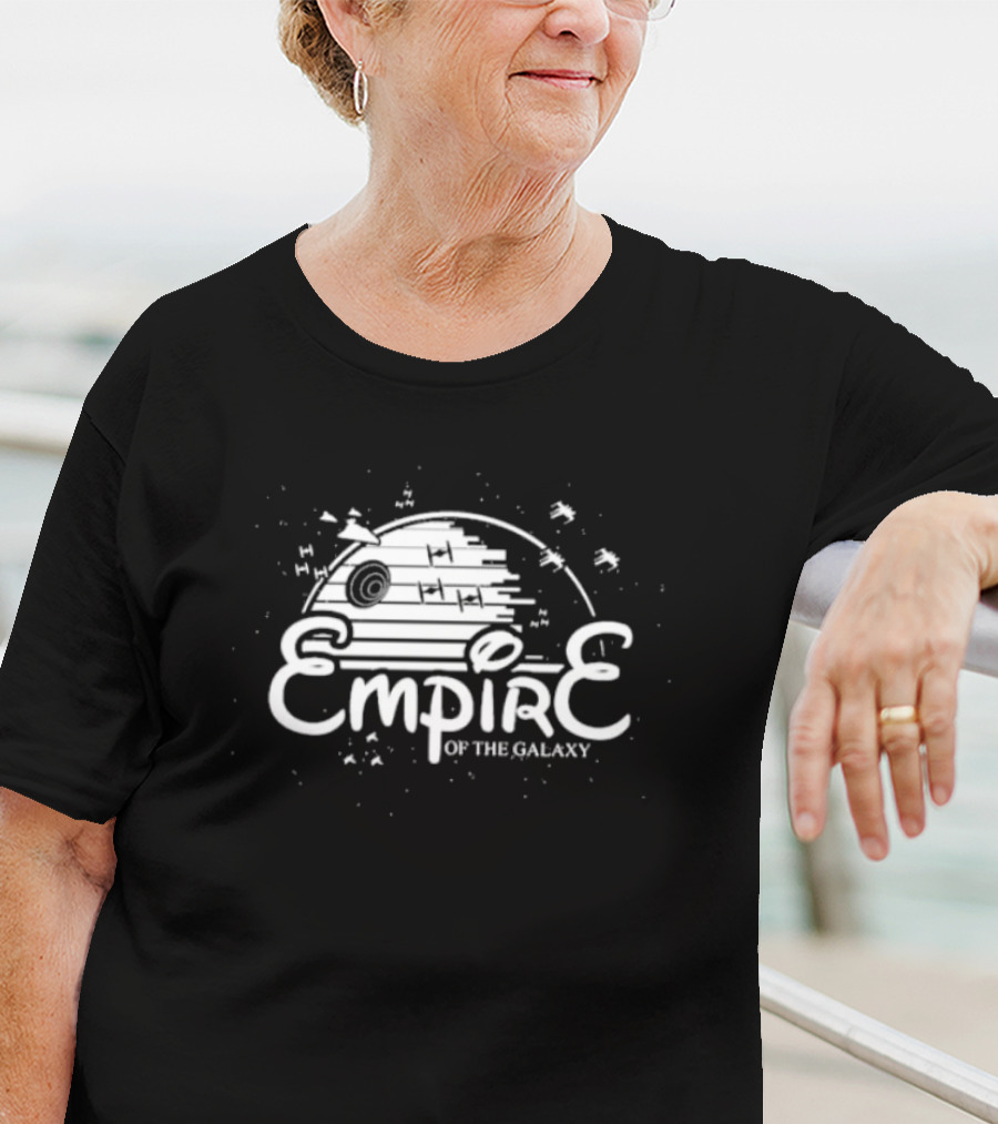 Empire Of The Galaxy Death Star And Tie Fighters T-Shirt