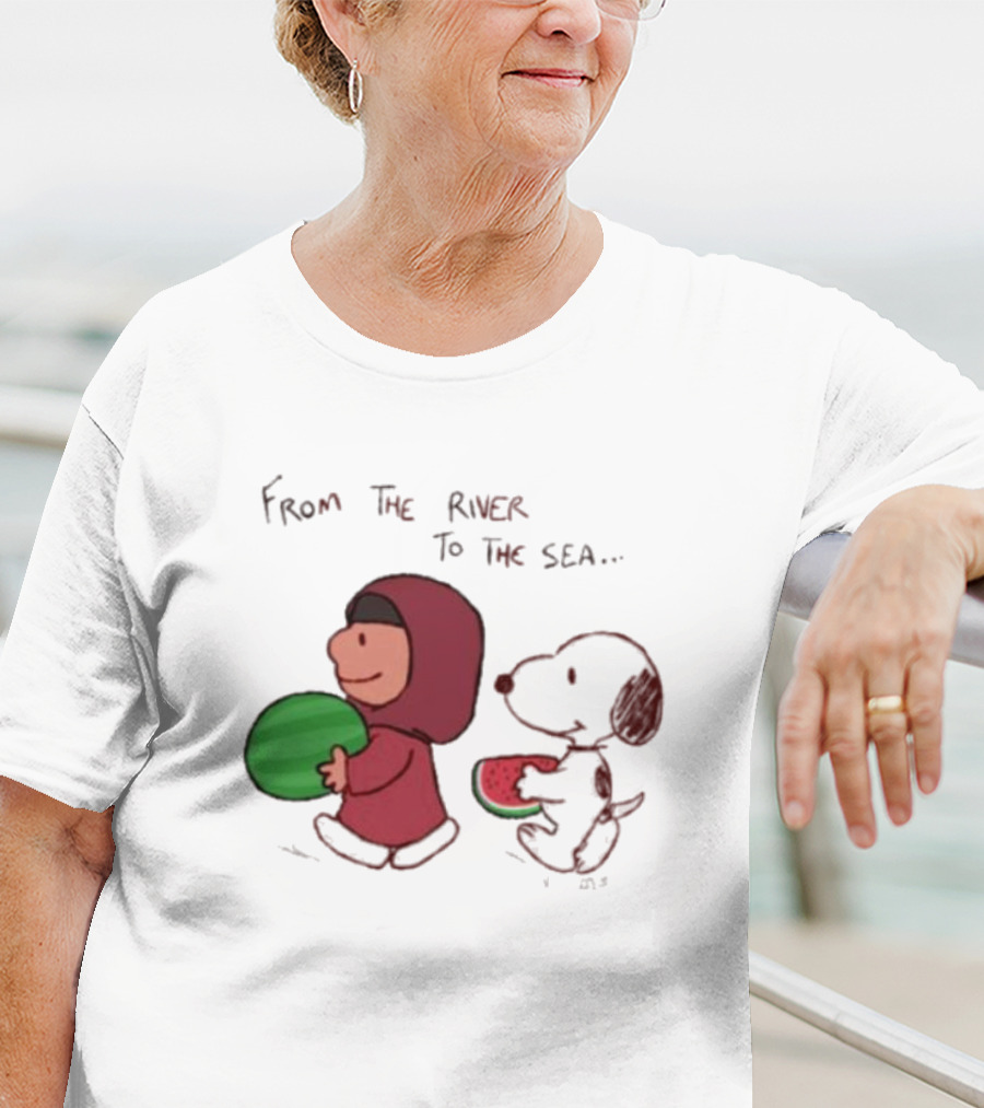 From The River To The Sea Peanuts Watermelon Walk T-Shirt