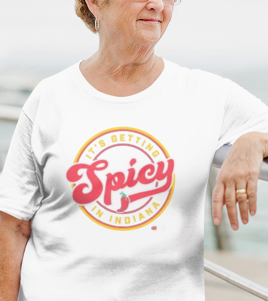 It’s Getting Spicy In Indiana Pepper Circle T-Shirt