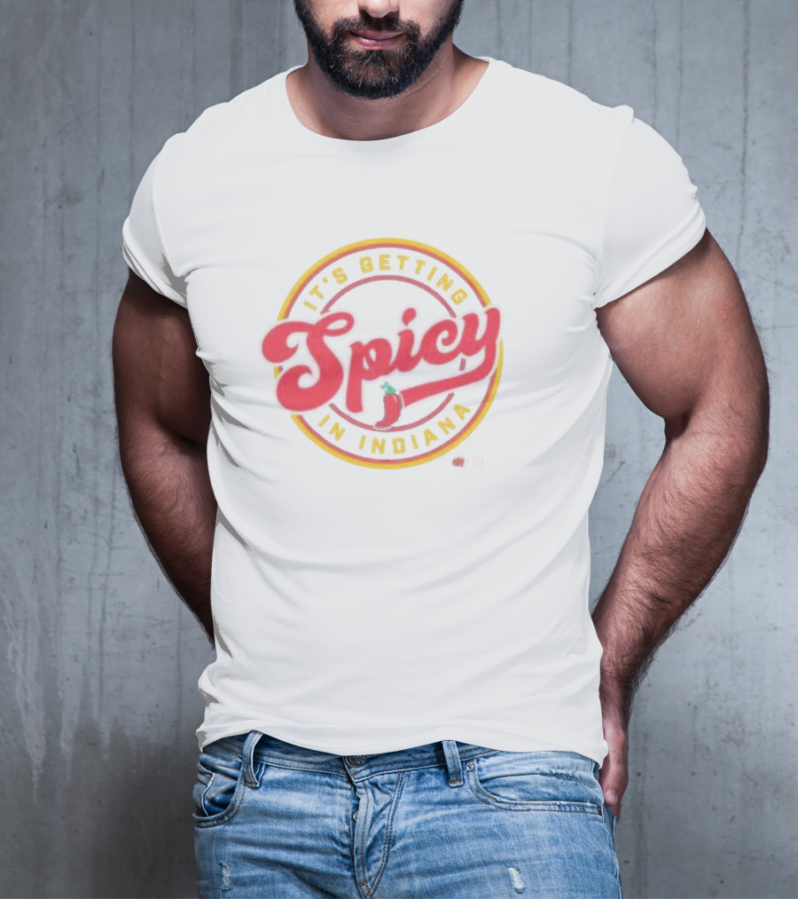 It’s Getting Spicy In Indiana Pepper Circle T-Shirt