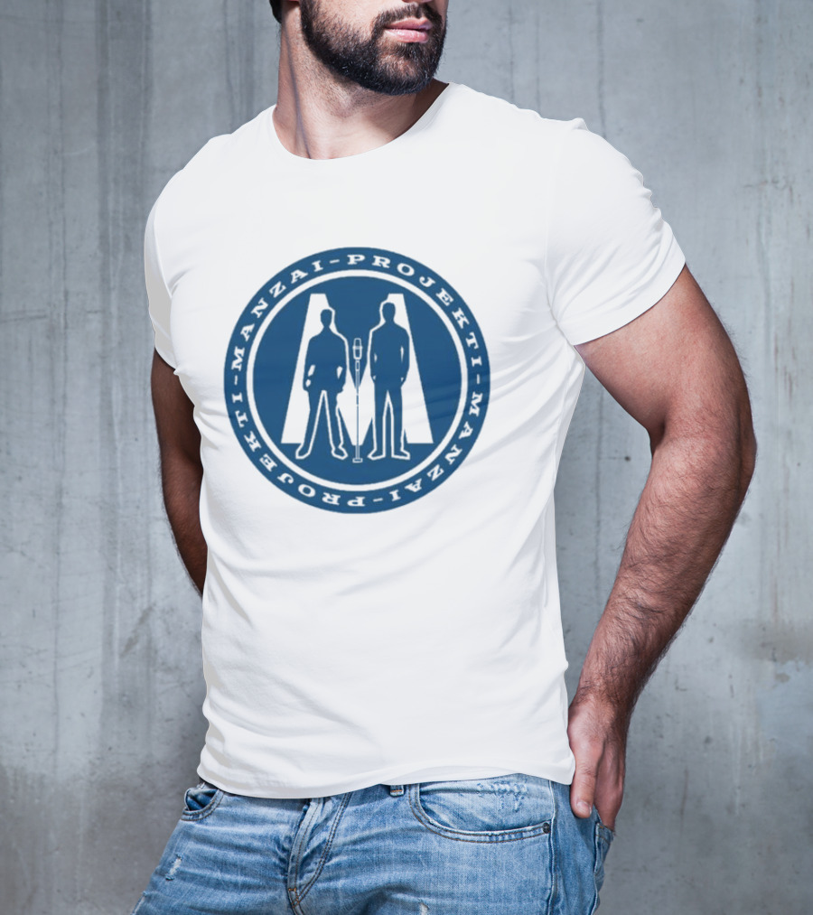 Manzai Projekti Circle Logo With Silhouetted Figures T-Shirt