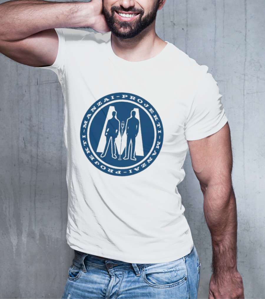 Manzai Projekti Circle Logo With Silhouetted Figures T-Shirt