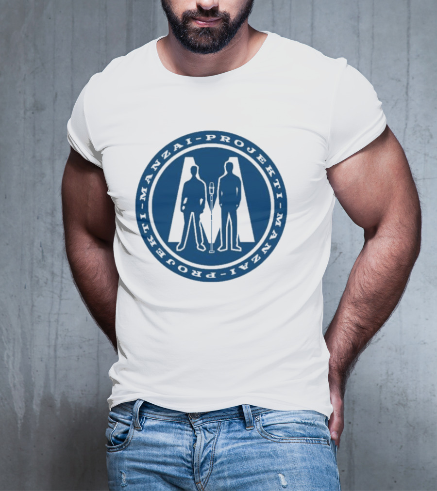 Manzai Projekti Circle Logo With Silhouetted Figures T-Shirt
