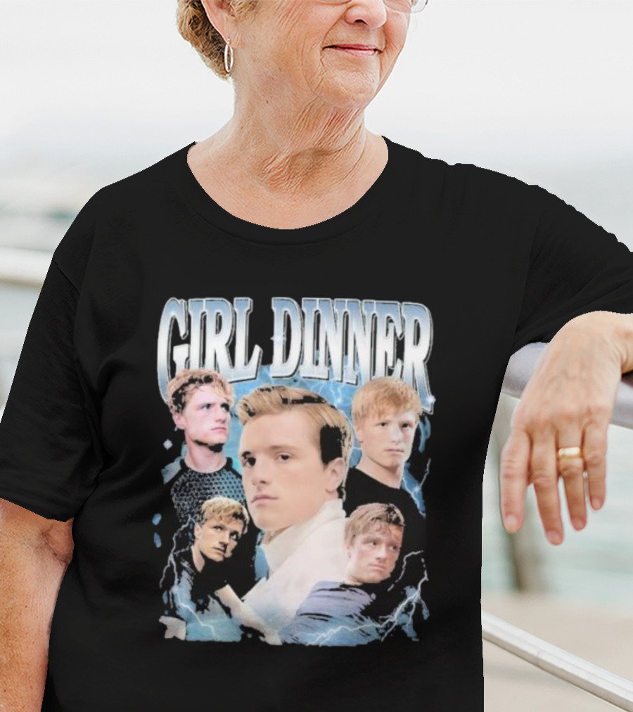 Girl Dinner Josh Hutcherson Collage Multiple Expressions T-Shirt