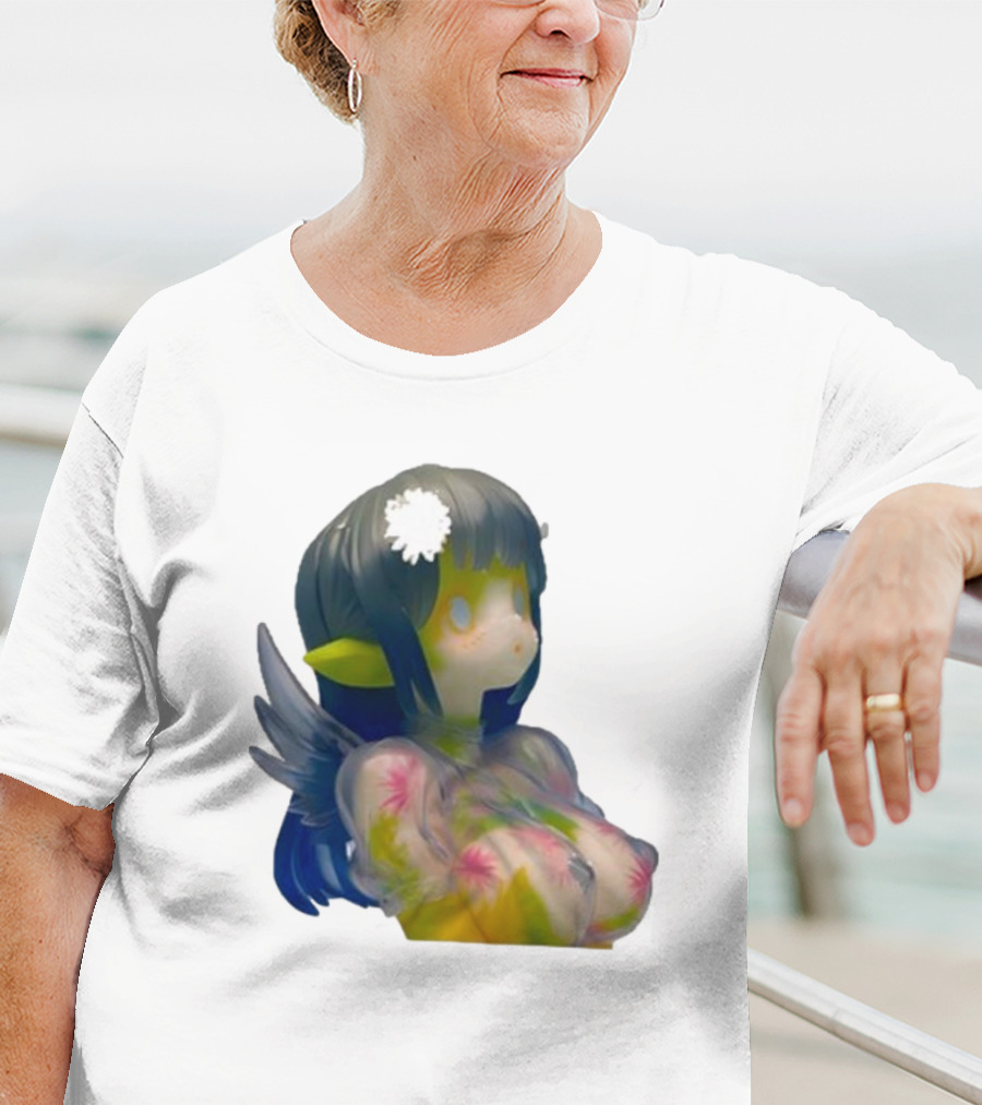 Kikillopieces Makino Fantasy Figurine With Elf Ears And Floral T-Shirt