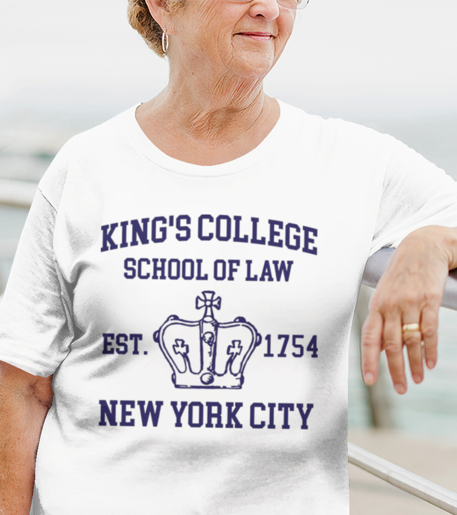 King's College School Of Law Est. 1754 New York City Crown Emblem T-Shirt