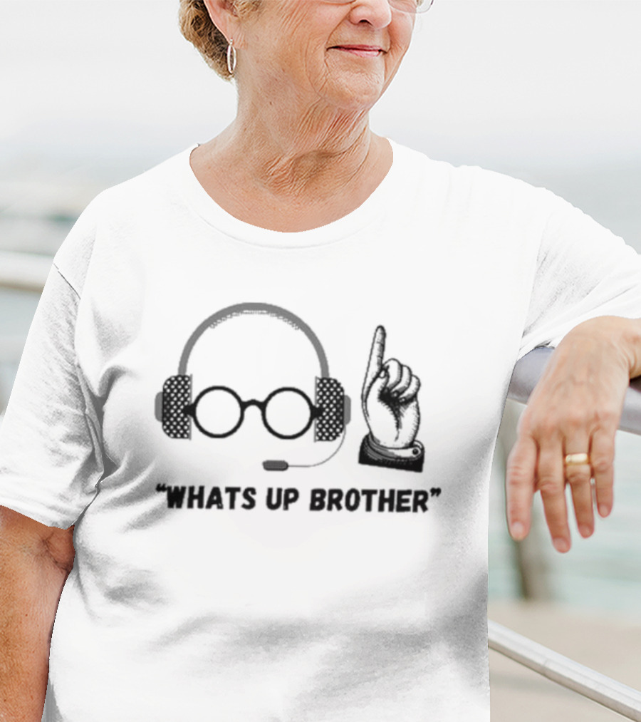 Thread Theory Sketch Jynxzi Streamer What’s Up Brother Headphones Glasses Hand Gesture T-Shirt