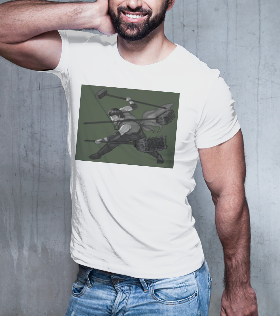 Three Broom Stance Cosplay Zoro T-Shirt