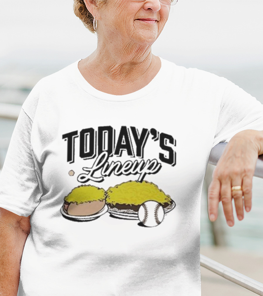 Today's Lineup Baked Potato Mac And Cheese Baseball T-Shirt