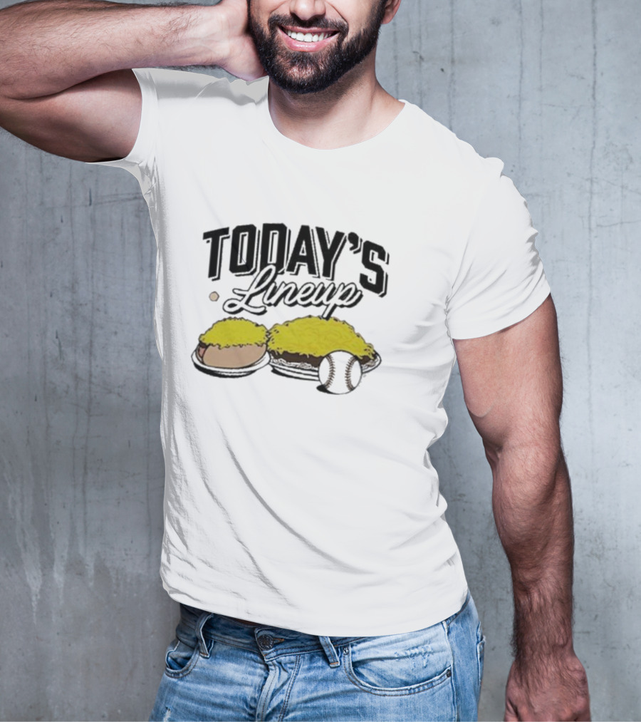 Today's Lineup Baked Potato Mac And Cheese Baseball T-Shirt